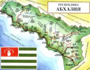 Карта Абхазии